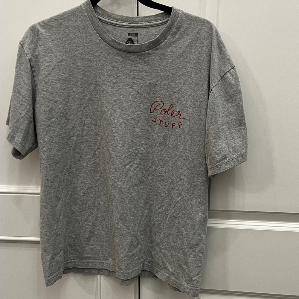 Poler Gray T-Shirt with Red Print